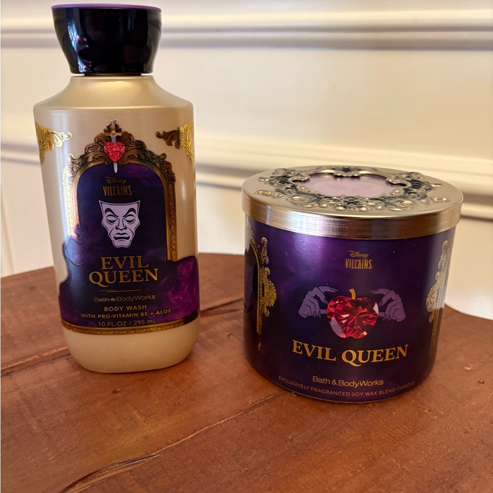 Bath & Body Works Evil Queen Body Wash and 3 Wick candle